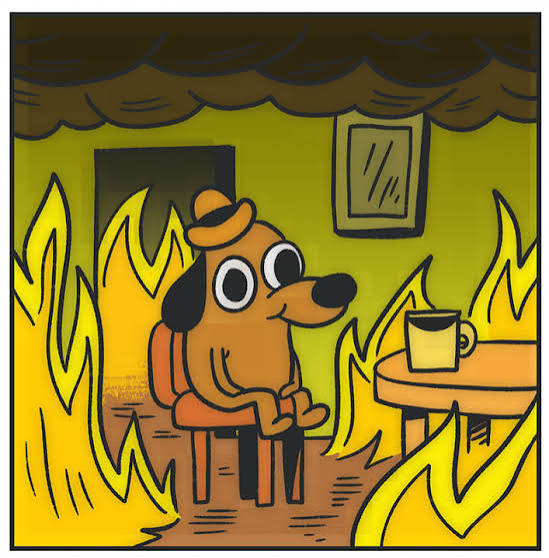 This Is Fine meme template